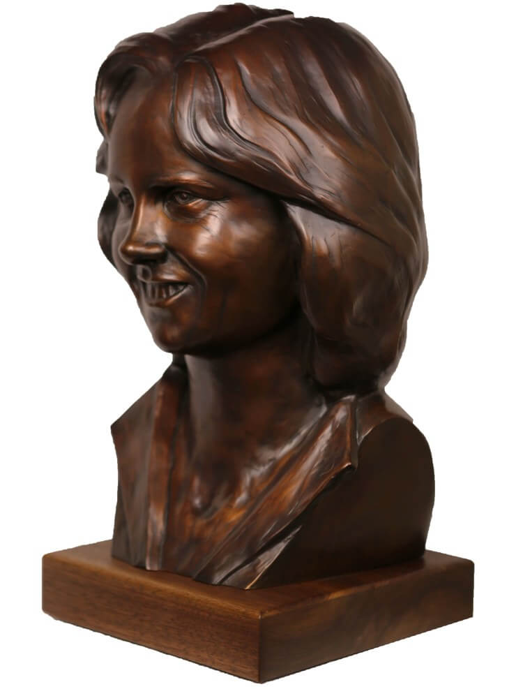 Bronze Sculpture Statue Art by Sculptor Artist Stephanie Hunter image of Gertrude Parady