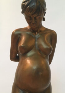 Bronze Sculpture Statue Art by Sculptor Artist Stephanie Hunter Expecting