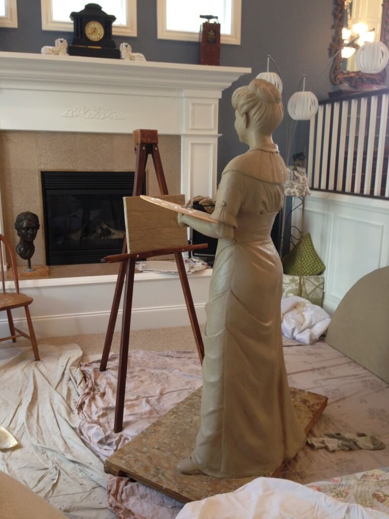 Custom Bronze Postrait Sculpture Statue Art by Sculptor Artist Stephanie Hunter image of First Lady Ellen Wilson