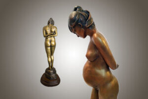 Expecting - Custom Bronze Portrait Custom Sculpture by Stephanie Hunter Featured Photo