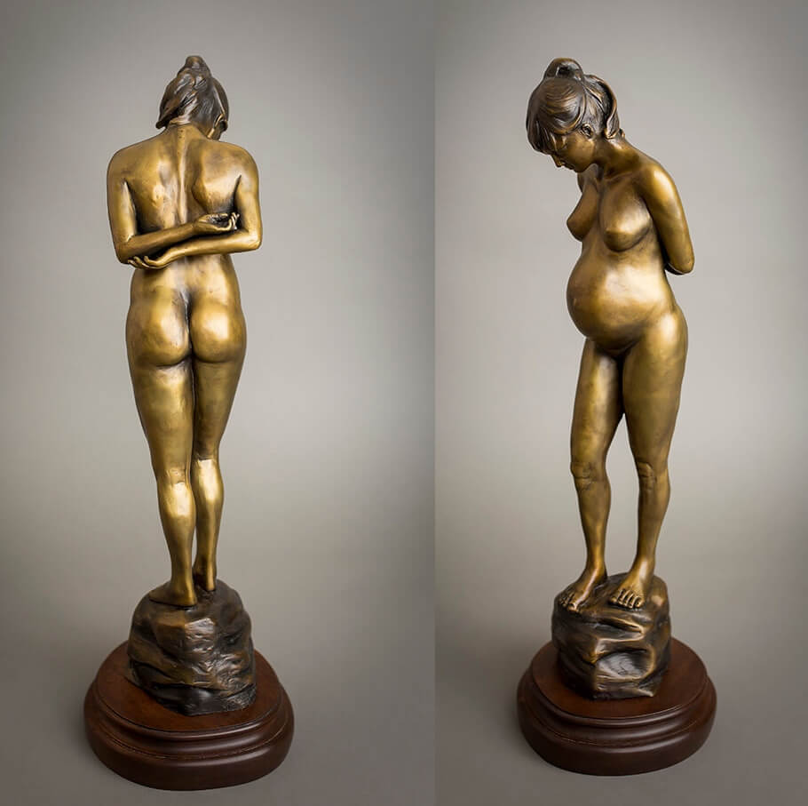 Expecting - a fine art sculpture by artist Stephanie Hunter