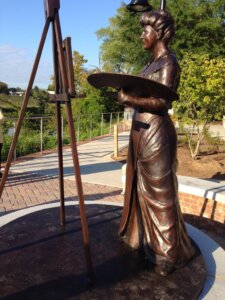 Custom Bronze Postrait Sculpture Statue Art by Sculptor Artist Stephanie Hunter image of First Lady Ellen Wilson Unveiling