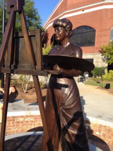 Custom Bronze Postrait Sculpture Statue Art by Sculptor Artist Stephanie Hunter image of First Lady Ellen Wilson Unveiling