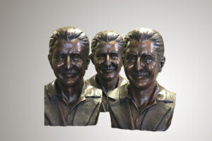 Man - Custom Bronze Portrait Custom Sculpture by Stephanie Hunter Featured Photo