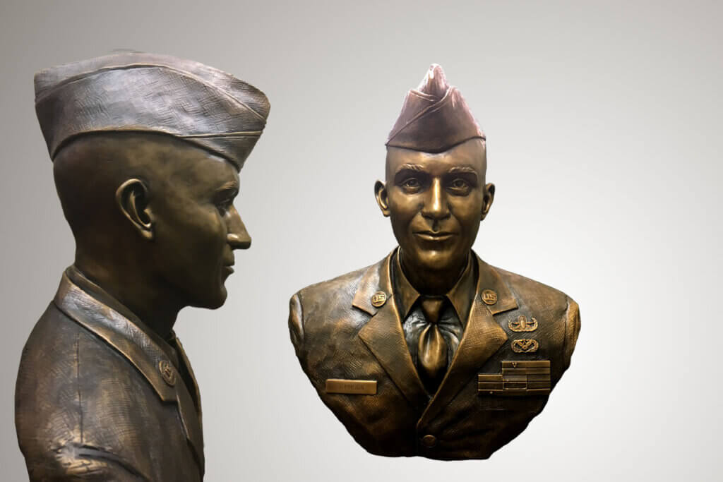 Officer Johnson - Custom Bronze Portrait Custom Sculpture by Stephanie Hunter