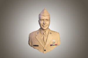 Custom Bronze Postrait Sculpture Statue Art by Sculptor Artist Stephanie Hunter image of Staff Sergeant Francisco J